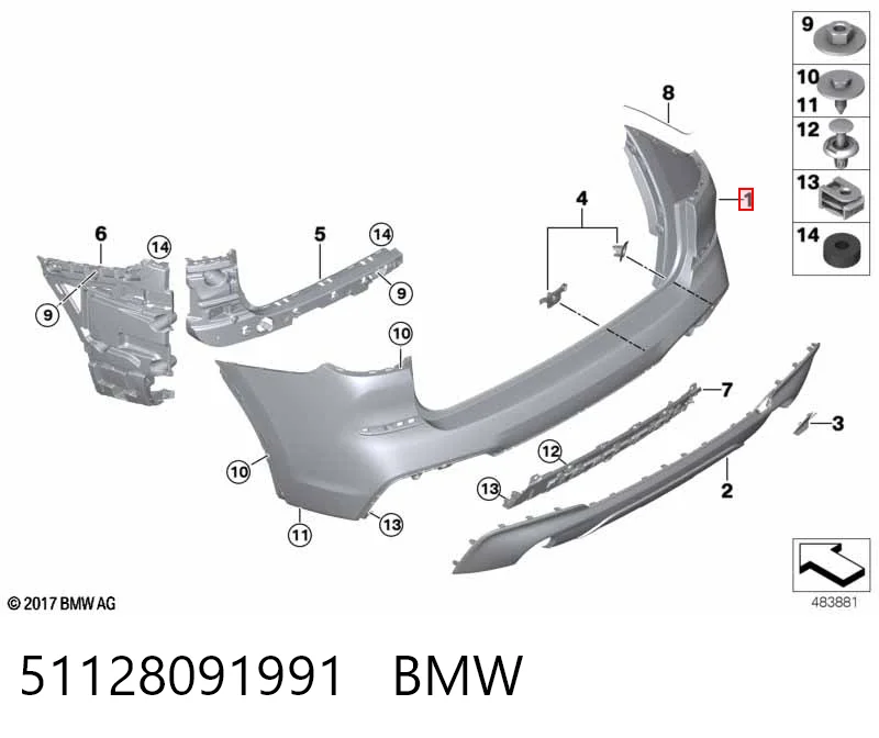 5506000097950P 4max Задний бампер