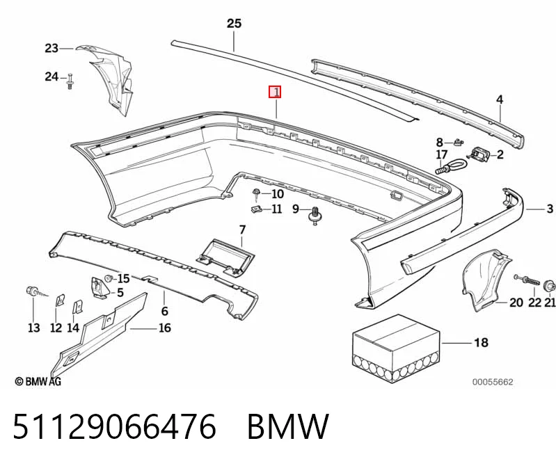 Задний бампер на BMW 3  E36