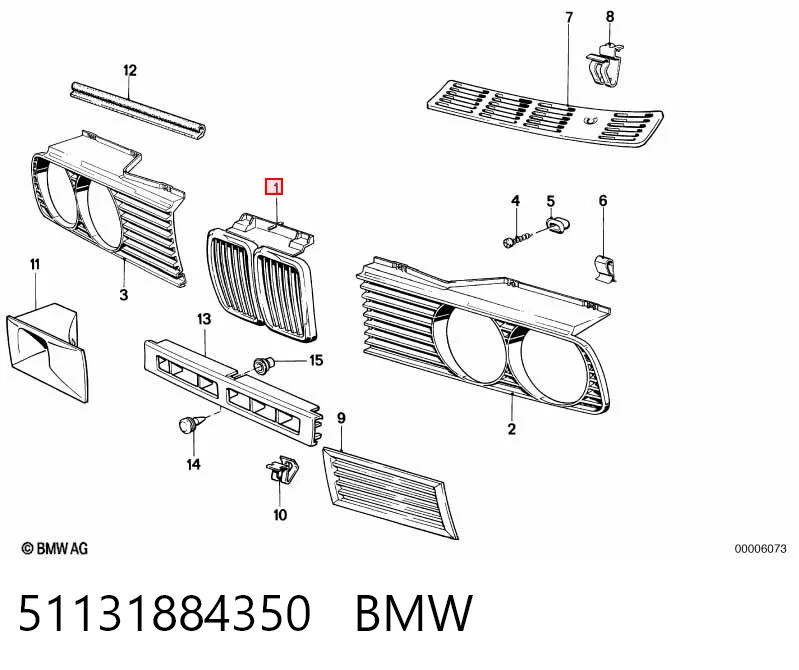 51131884350 BMW Решетка радиатора