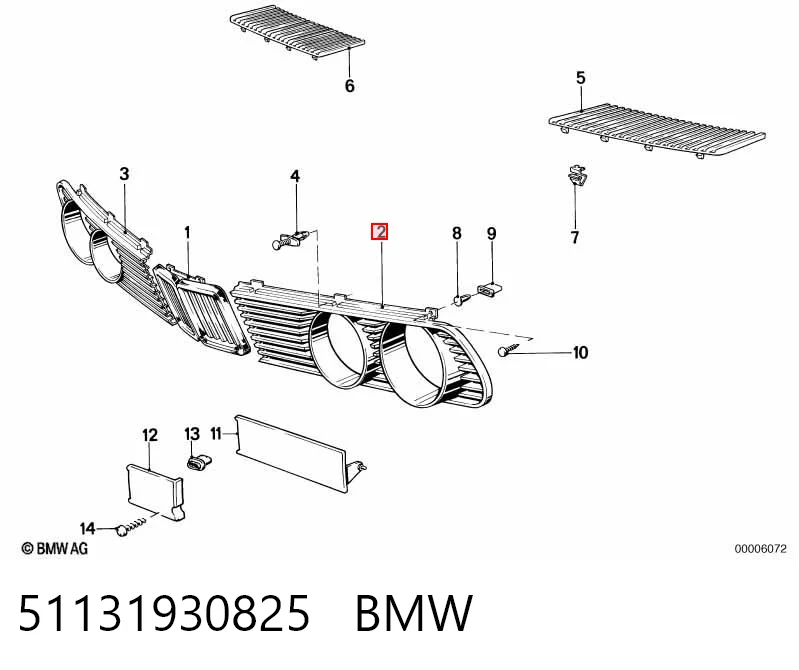Решетка радиатора левая BM07005GAL TYG