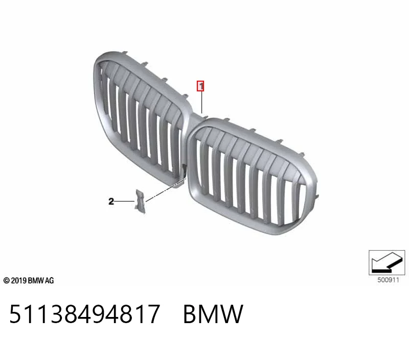 Решетка радиатора на BMW 7  G11, G12