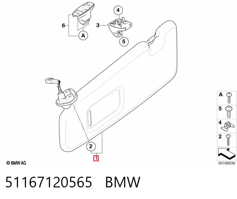 Козырек противосолнечный на BMW 1  E81