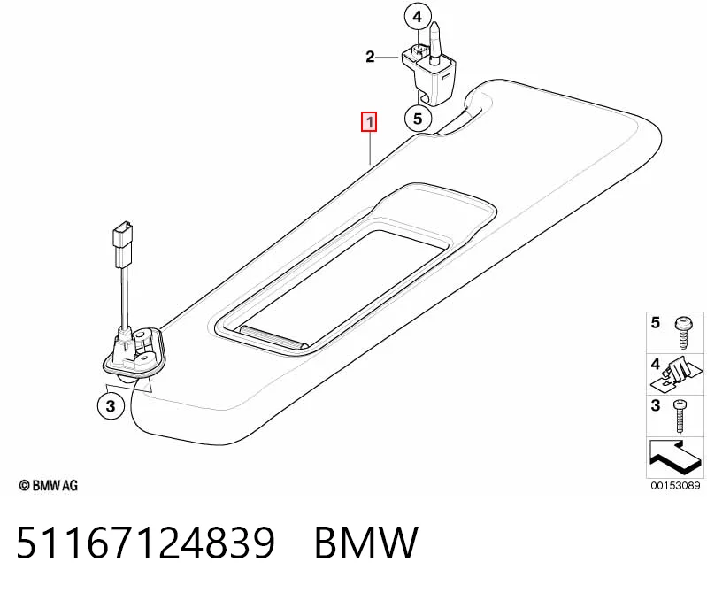 Козырек противосолнечный на BMW 3  E91