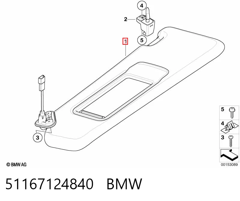 Козырек противосолнечный на BMW X1  E84