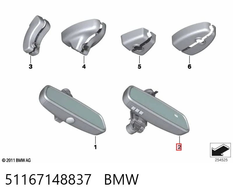 Зеркало заднего вида в салоне на BMW X5  E53