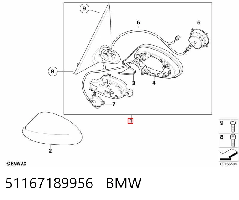 Наружное зеркало правое BMW 3 купе (E92) (2005 - 2013) цена, от 25.34 USD