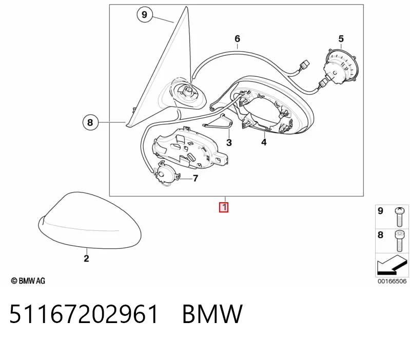 76250SR3G05 Honda Левое боковое зеркало