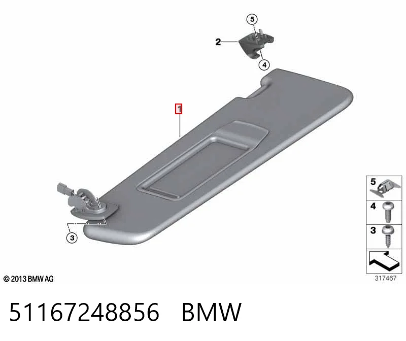 51167248856 BMW Козырек противосолнечный