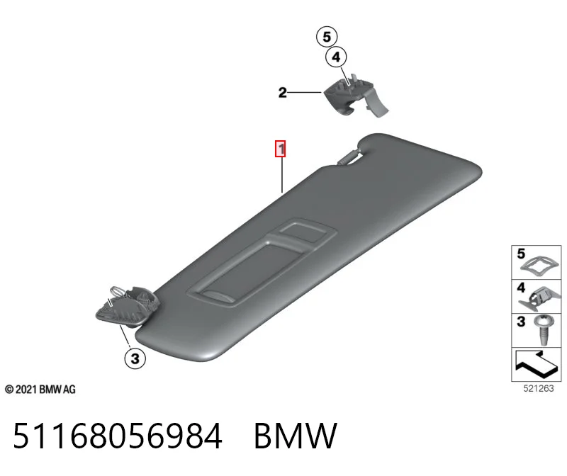 8061314 BMW Козырек противосолнечный