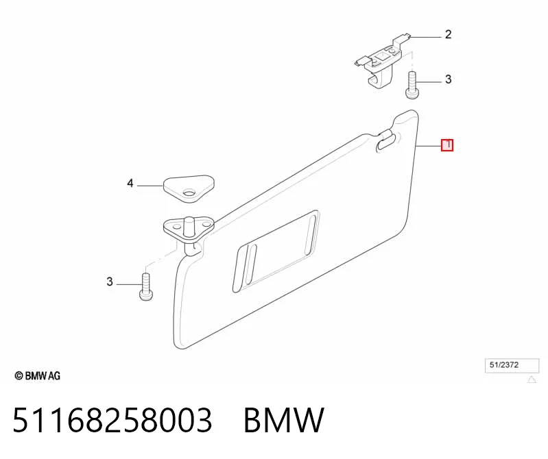 Козырек противосолнечный на BMW X5  E53