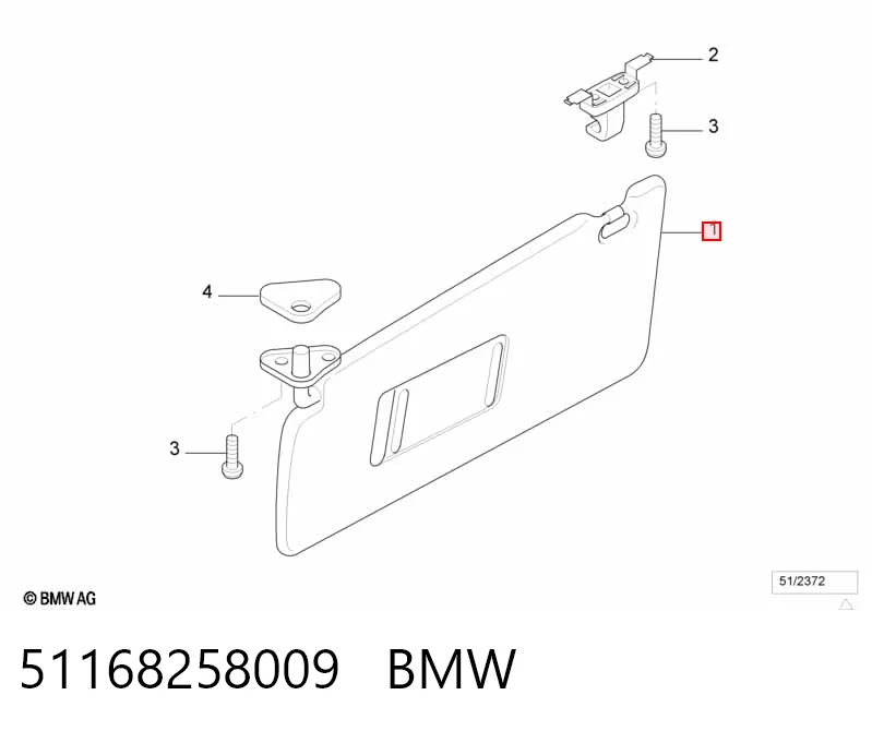 Козырек солнцезащитный автомобиля BMW X5 внедорожник (E53) (2000 - 2006) цена, от 161.42 USD