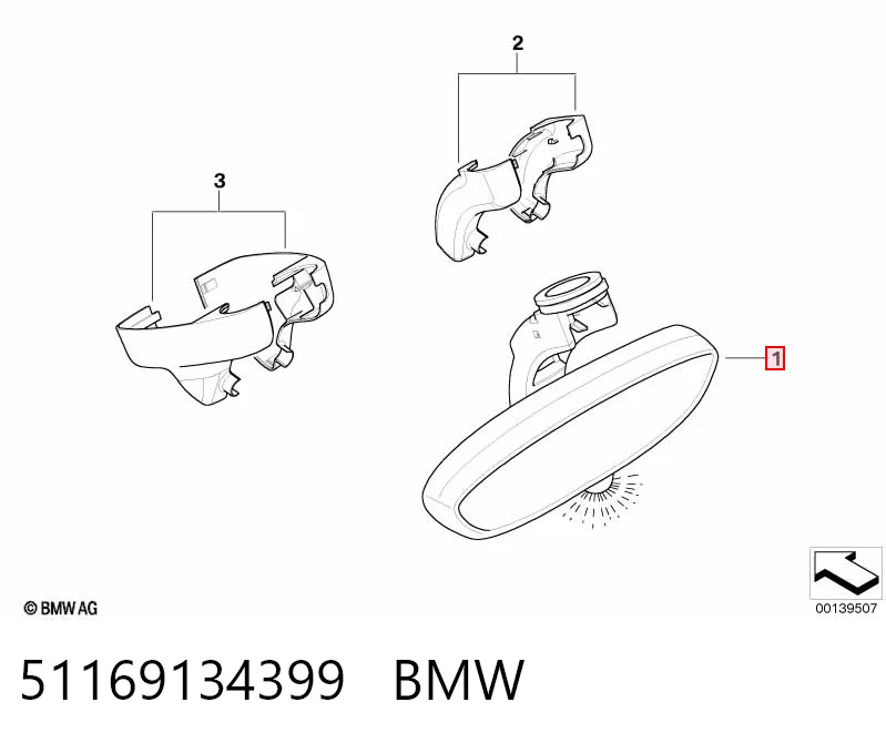 Зеркало заднего вида в салоне на BMW 1  E81