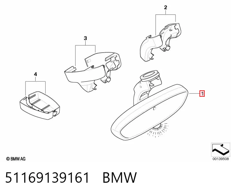  Зеркало заднего вида BMW 7 