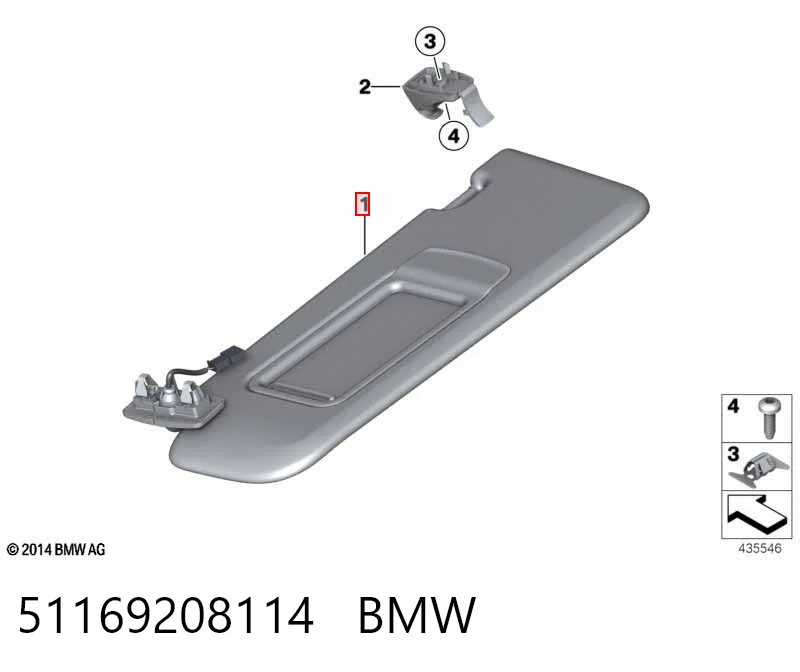 Козырек солнцезащитный автомобиля BMW X3 внедорожник (F25) (2010 - 2017) цена, от 19.01 USD