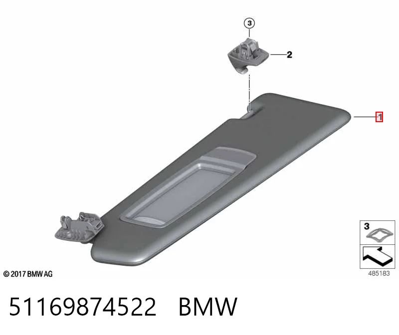 51169874522 BMW Козырек противосолнечный