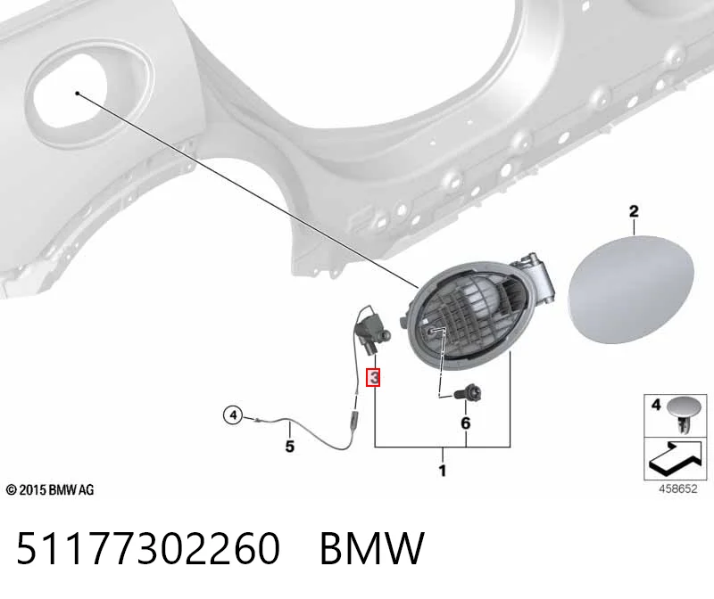 Кнопка открытия лючка бензобака BMW 7464379