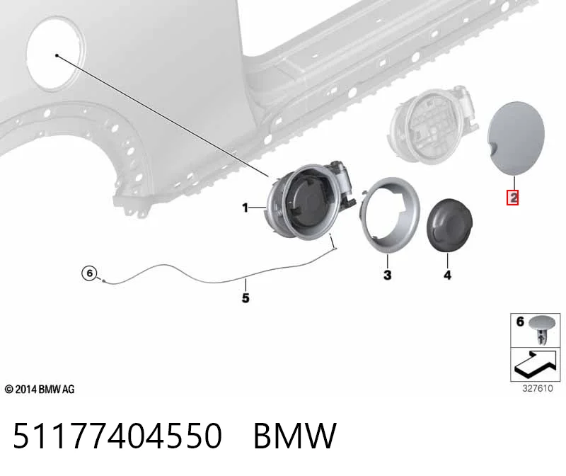 51177404550 BMW Дверка бензобака