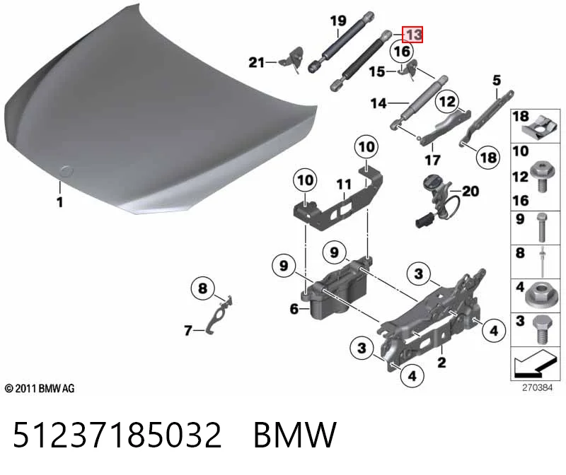 430719102100 Magneti Marelli Стойка капота