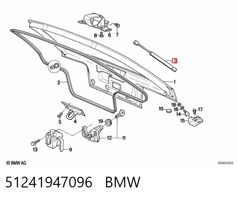  Амортизатор багажника BMW 3 