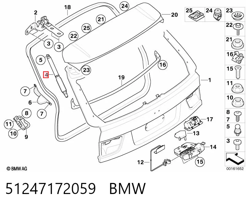 51247172059 BMW Амортизатор крышки багажника