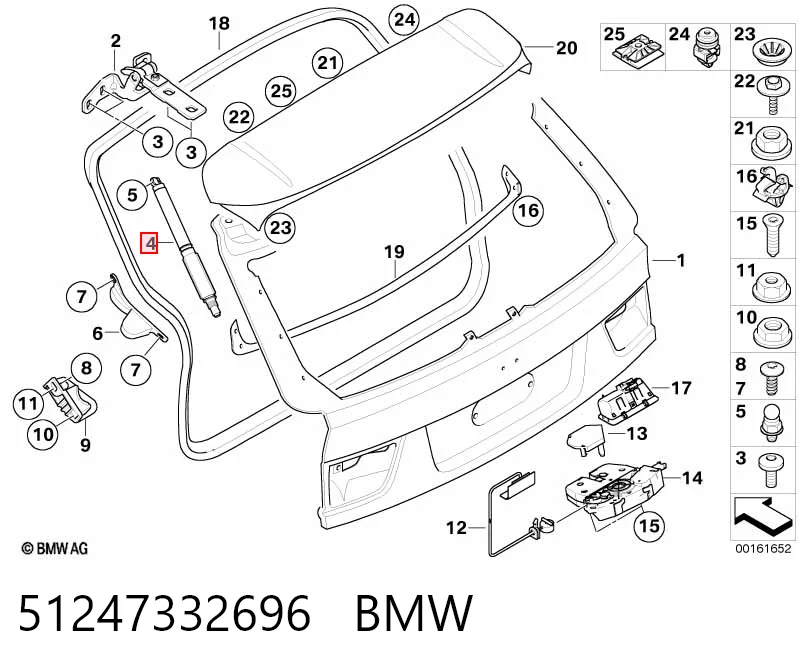 51247332696 BMW Амортизатор крышки багажника