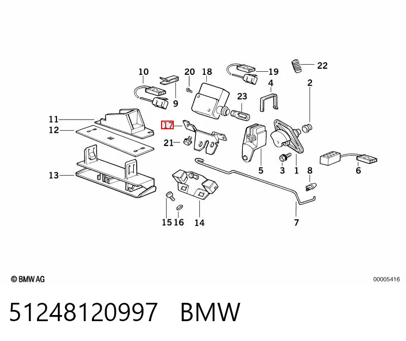 Замок пятой двери на BMW 5  E34