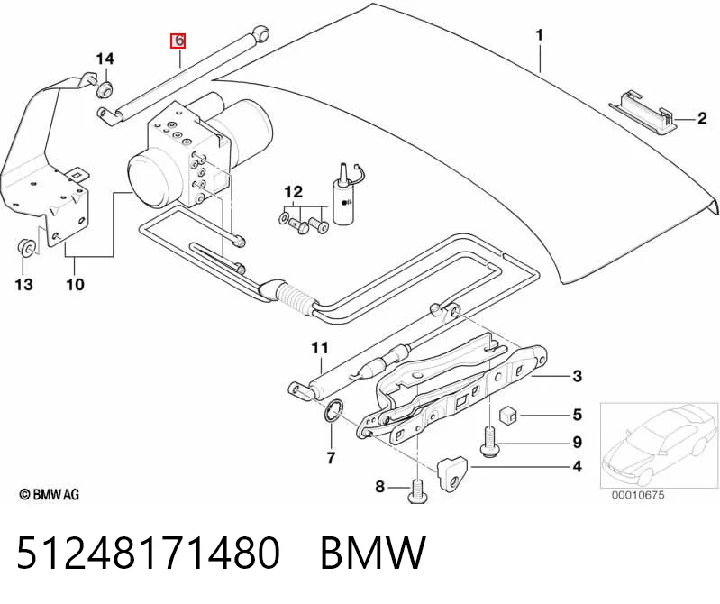 51248171480 BMW Амортизатор крышки багажника