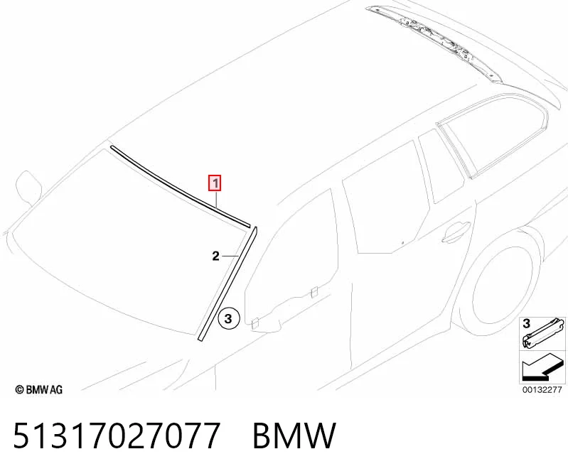 GS1404P133X Icor Верхний молдинг ветрового стекла