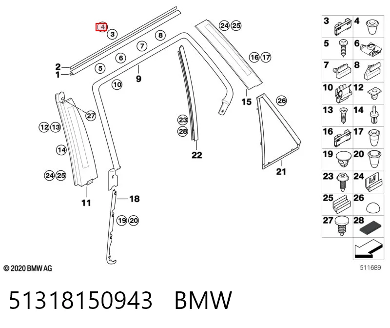 51318150943 BMW Автостекло