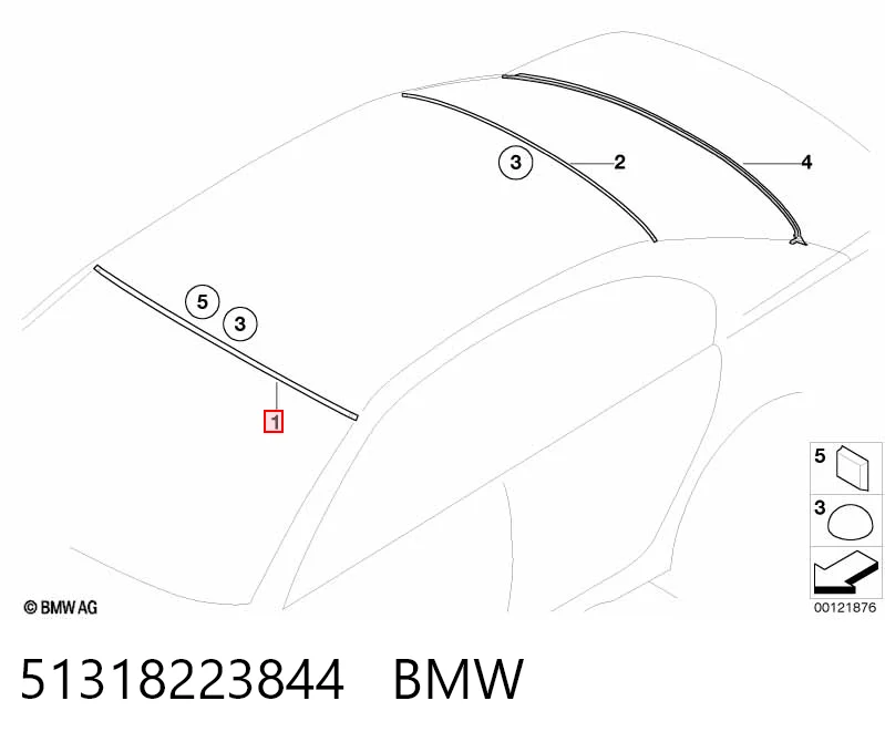 Купить GS1405P120X Icor Молдинг лобового стекла верхний