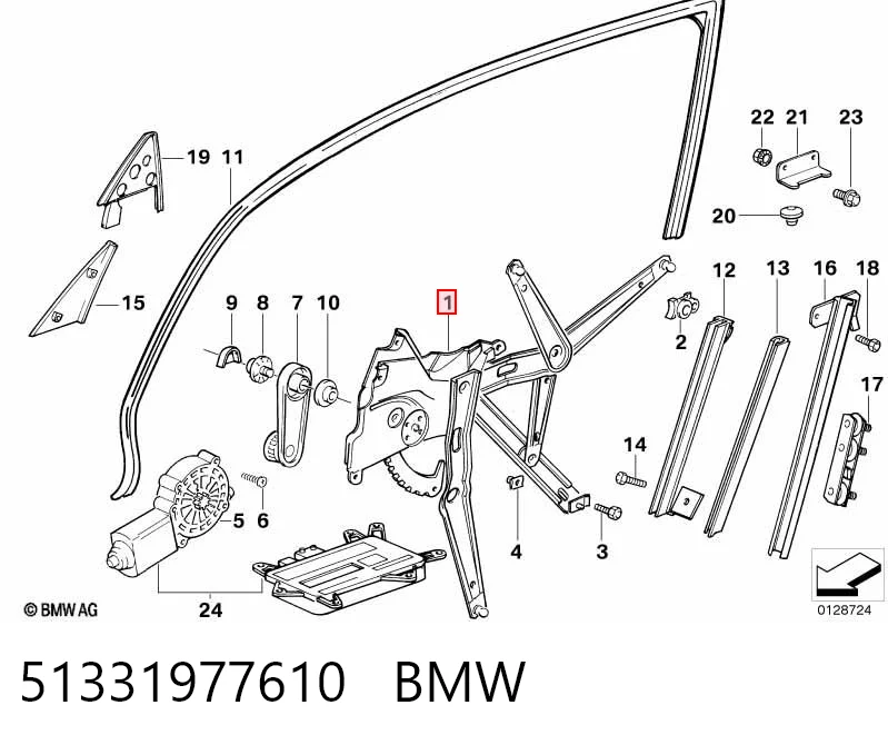 51331977610 BMW Механизм подъема стекол