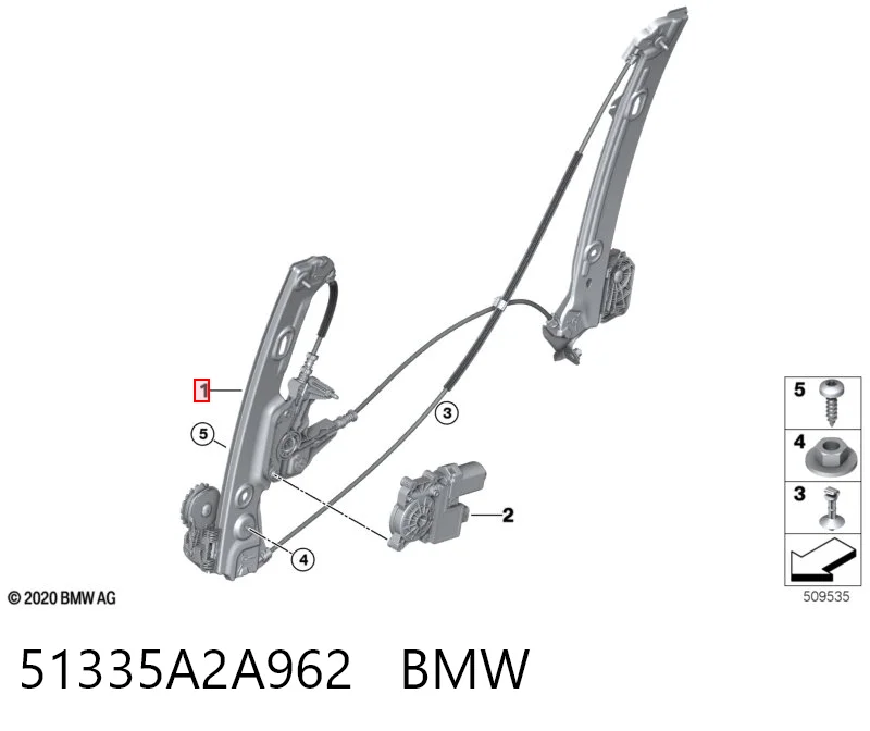 51335A2A962 BMW Механизм подъема стекол