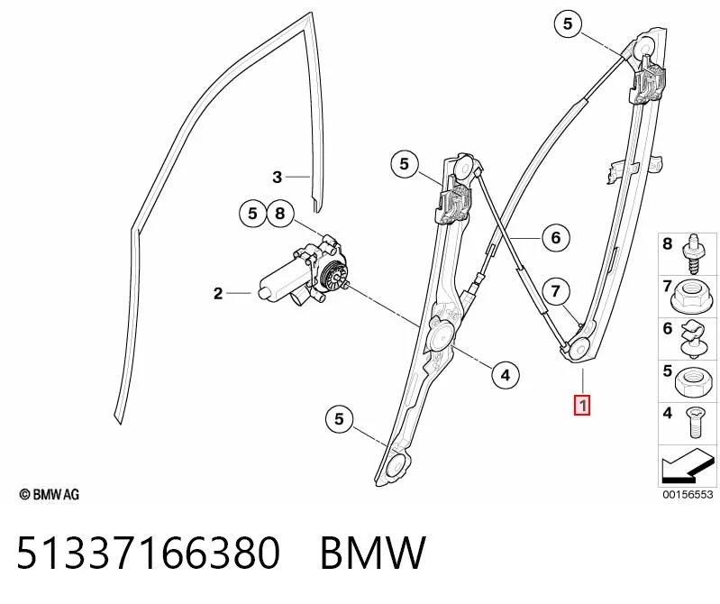 51337166380 BMW Механизм подъема стекол