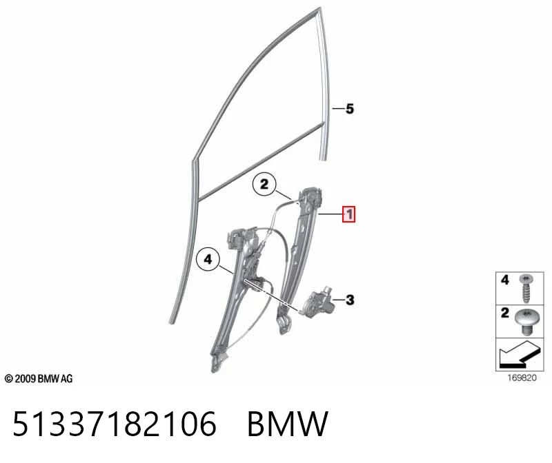 51337182106 BMW Механизм подъема стекол