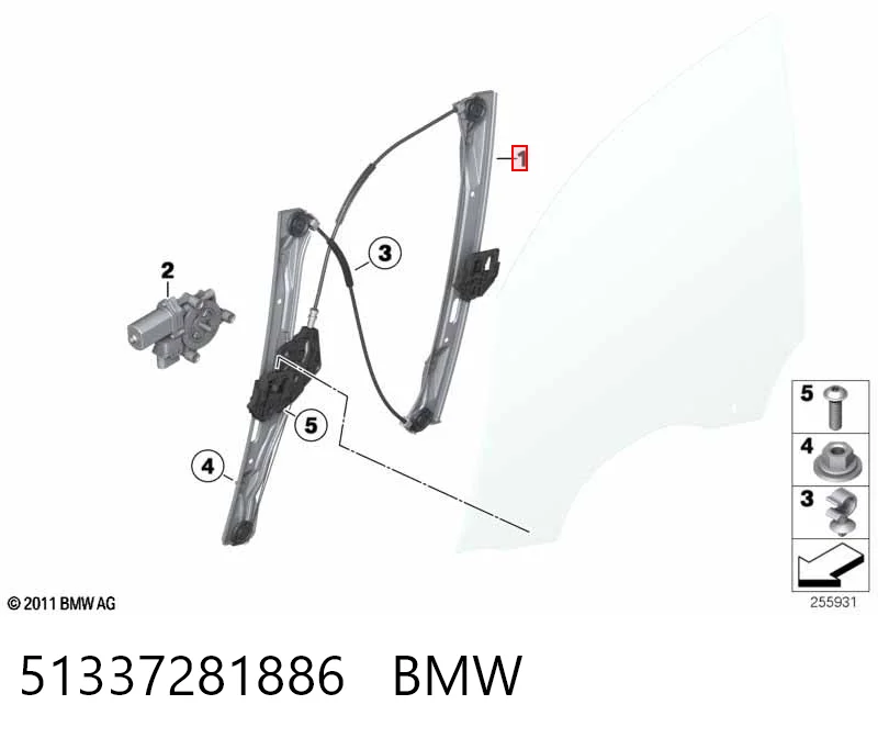 51337281886 BMW Механизм подъема стекол
