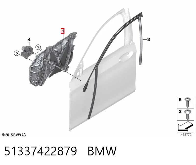 51337422879 BMW Механизм стеклоподъемника передней левой двери