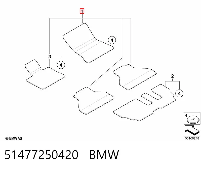 Автоковрики на BMW X5  E70