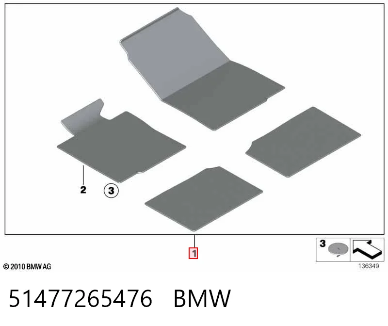 Автоковрики на BMW 3  E90