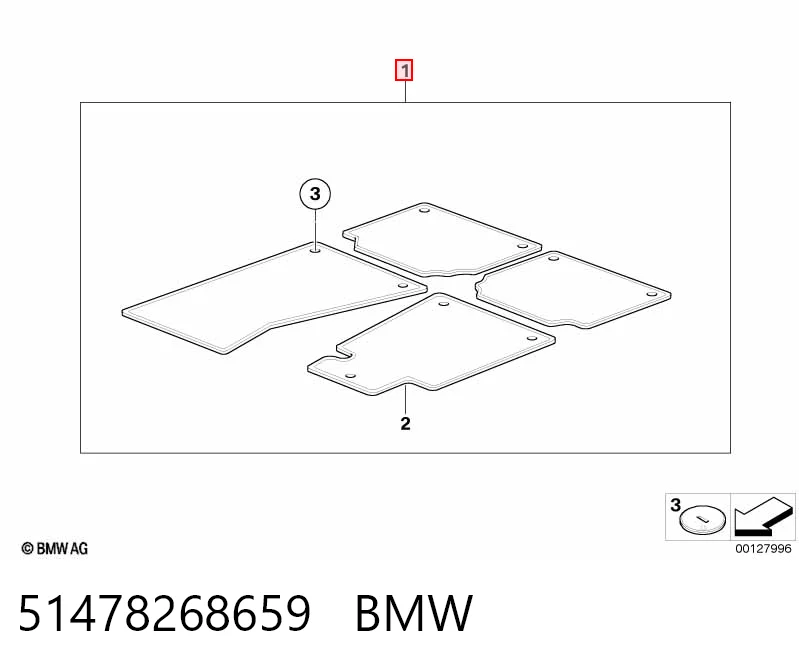 Автоковрики на BMW 7  E65, E66, E67