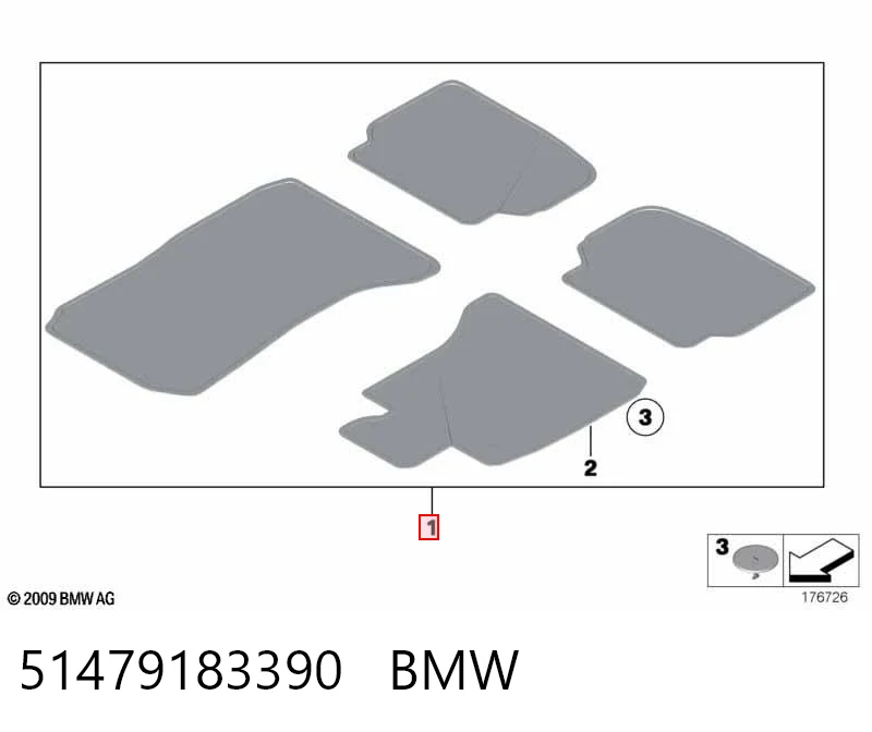 Автоковрики на BMW 7  F01, F02, F03, F04