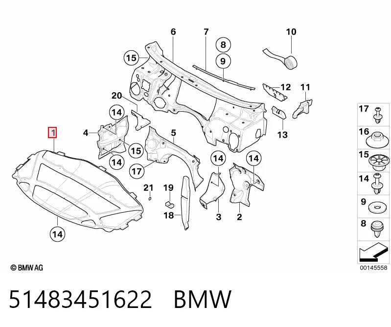 Шумка капота на BMW X3  E83
