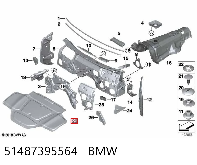 Шумка капота на BMW X3  G01, F97, G08