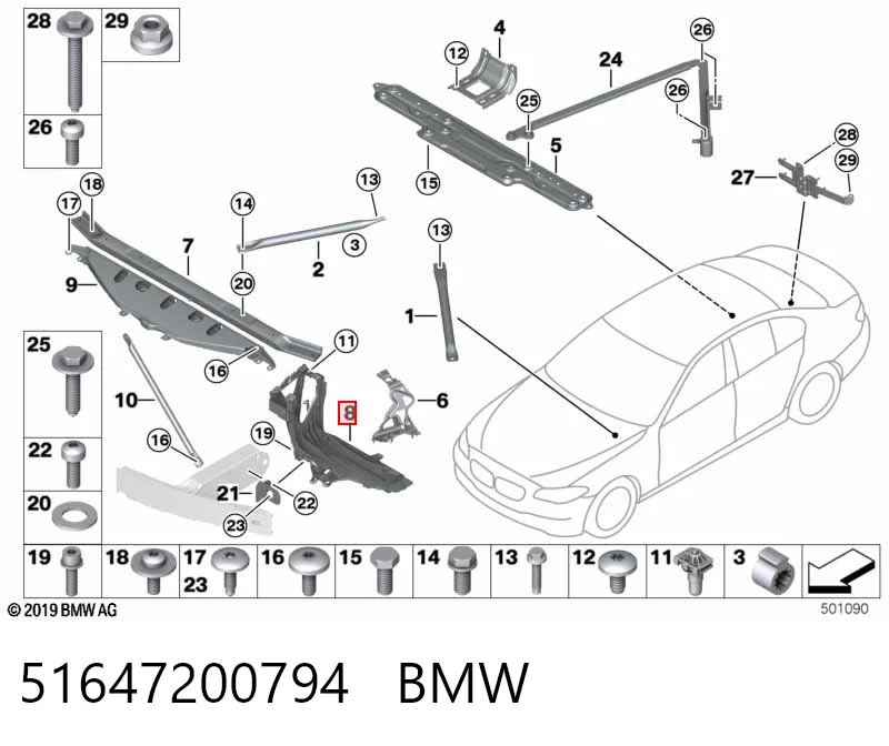 Крепление фары передней, правой AND 30807606 цена, от 29.39 USD