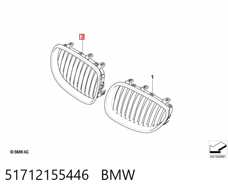 51712155446 BMW Решетка радиатора