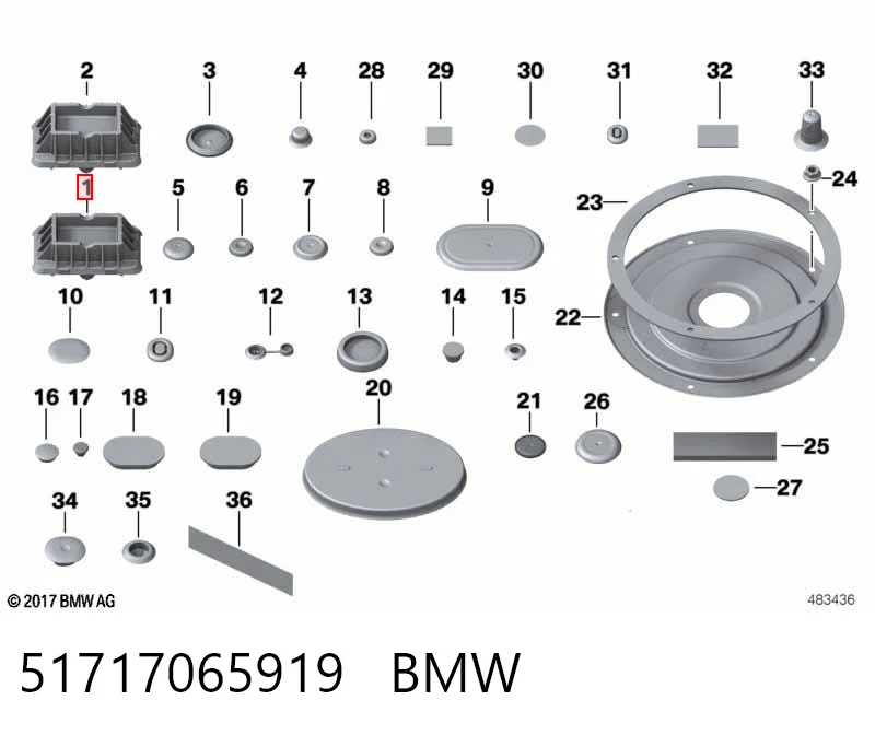51717065919 BMW Подушка домкрата нижняя (поддомкратник)