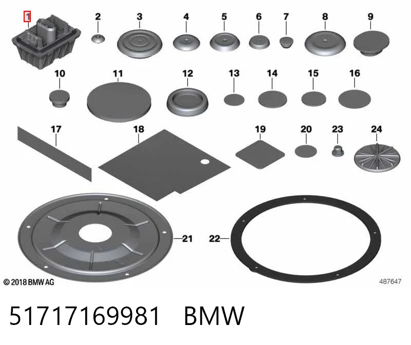 51717169981 BMW Подушка домкрата нижняя (поддомкратник)