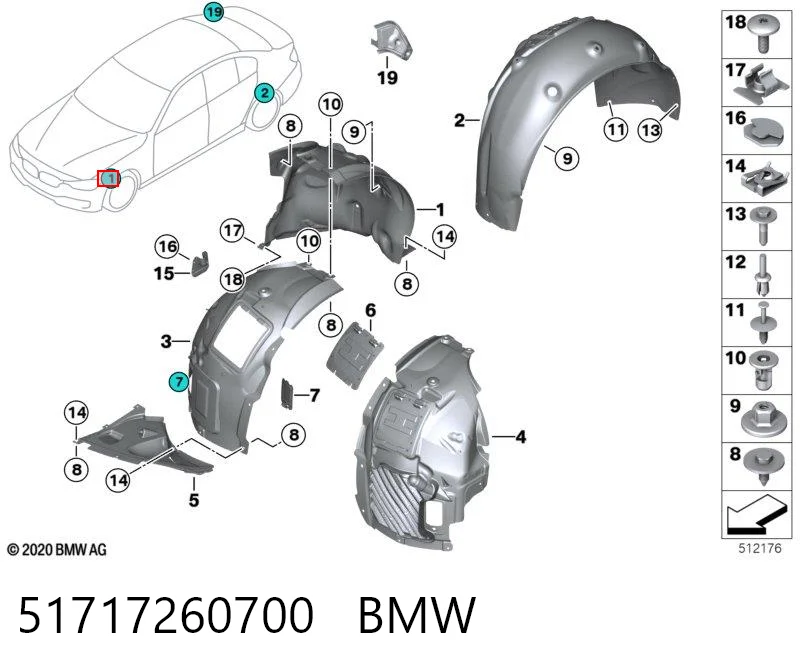Подкрылок крыла переднего правый задний Polcar 20D1FP3T цена, от 20.15 USD