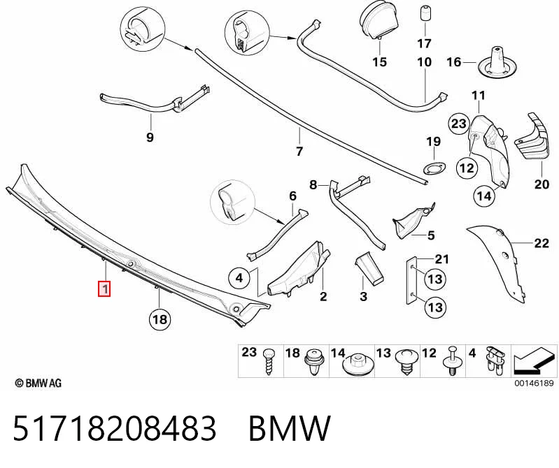 51718208483 BMW Жабо