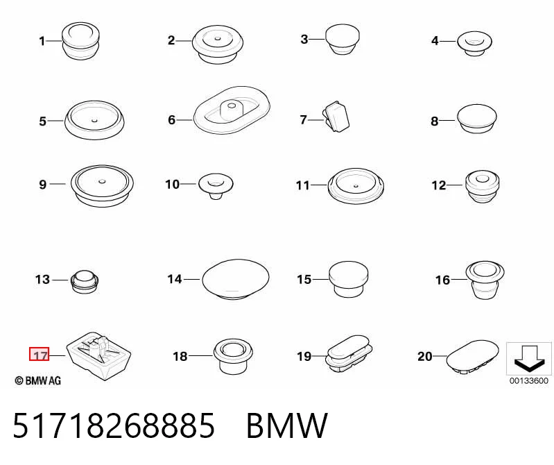 51718268885 BMW Подушка домкрата нижняя (поддомкратник)