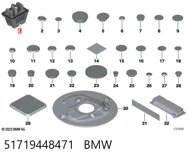 51719448471 BMW Подушка домкрата нижняя (поддомкратник)